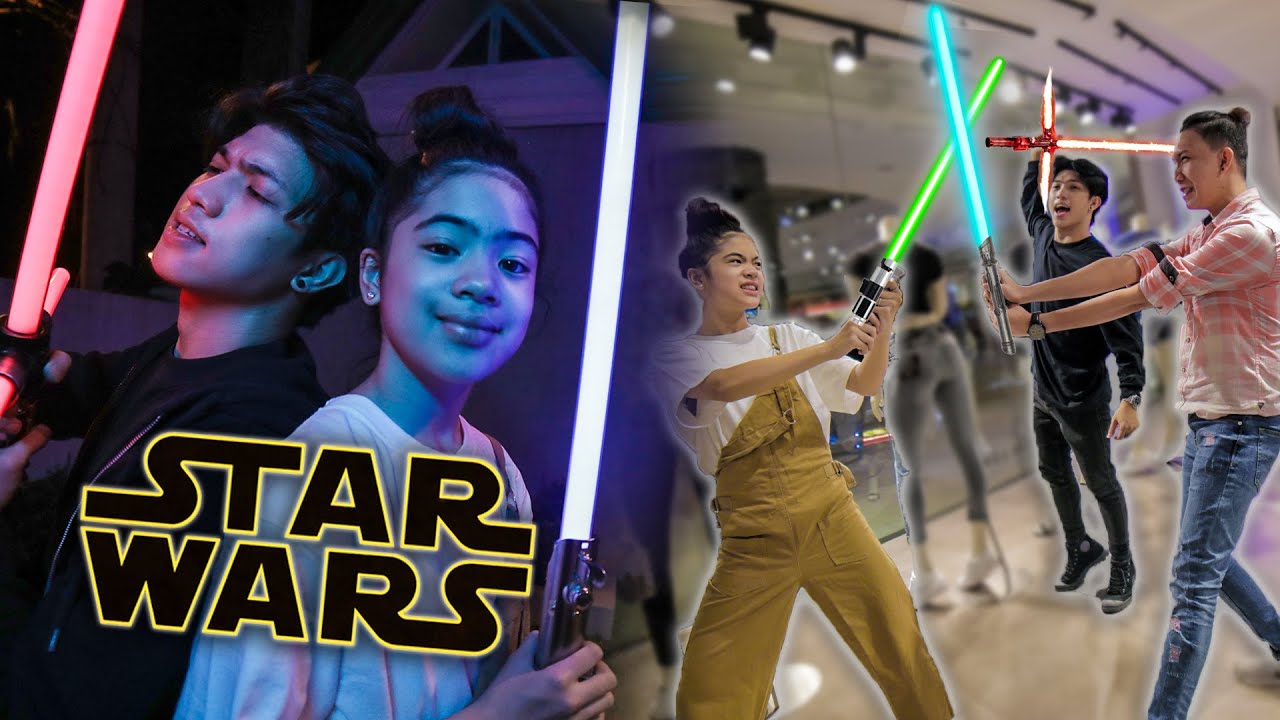 Duel In Public PRANK!! (Lightsaber Battle!!) | Ranz and Niana
