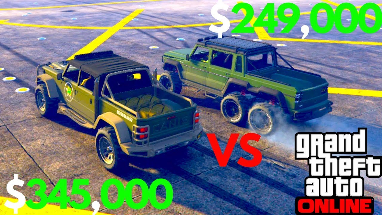 CANIS KAMACHO VS DUBSTA 6X6 DRAG RACE TOP SPEED RUN GTA V