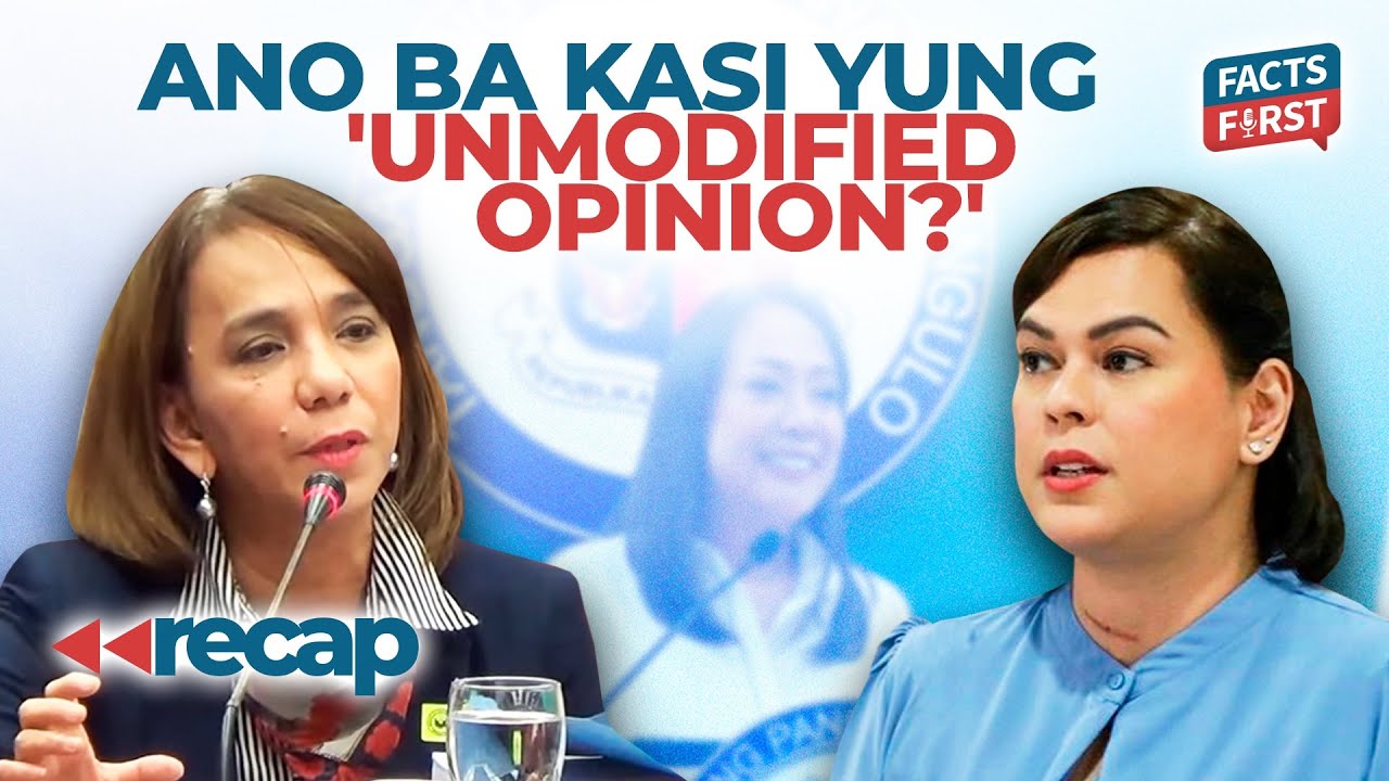 Heidi Mendoza explains what COA’s ‘unmodified’ opinion actually means