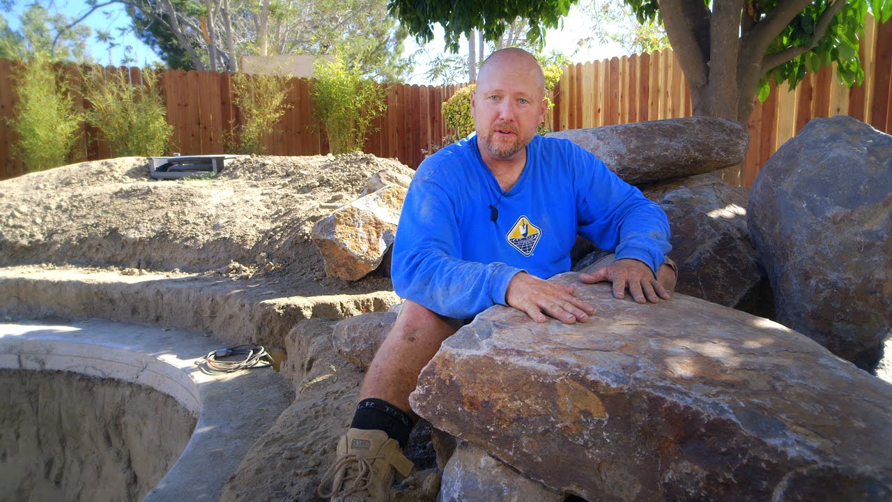 Koi Pond Construction | Pond Rock Selection - Part 22