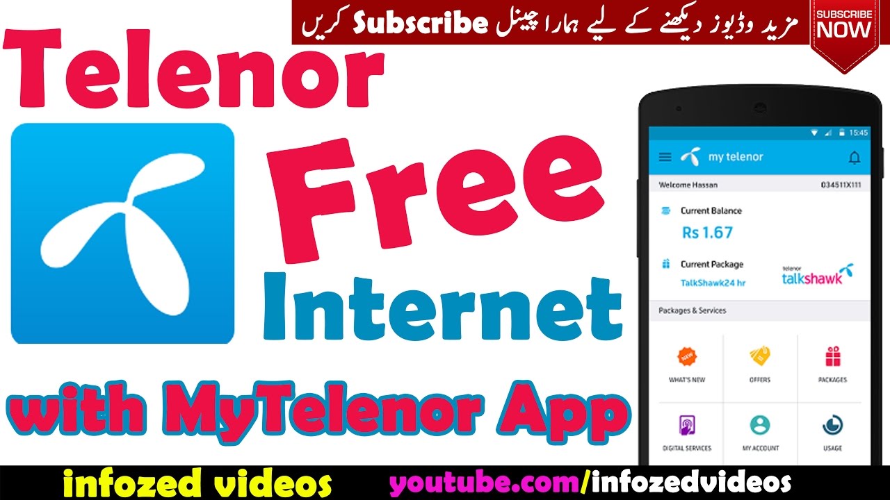 Telenor Free Internet Offer 2017 with My Telenor App