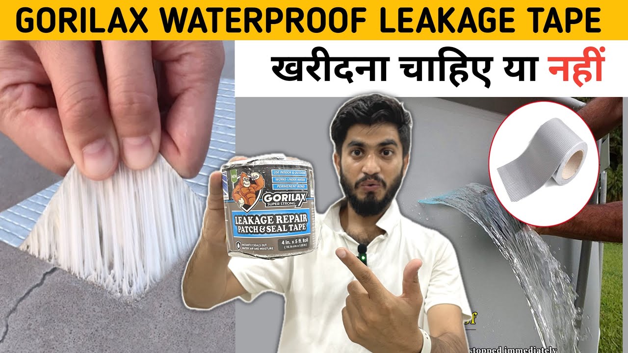 Gorilax Waterproof Tape Review || instantly Stop Leakage of Roof Leaks Surface Crack Water tank