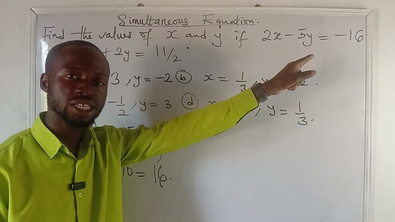 How to Answer Simultaneous Equations in 30 Seconds