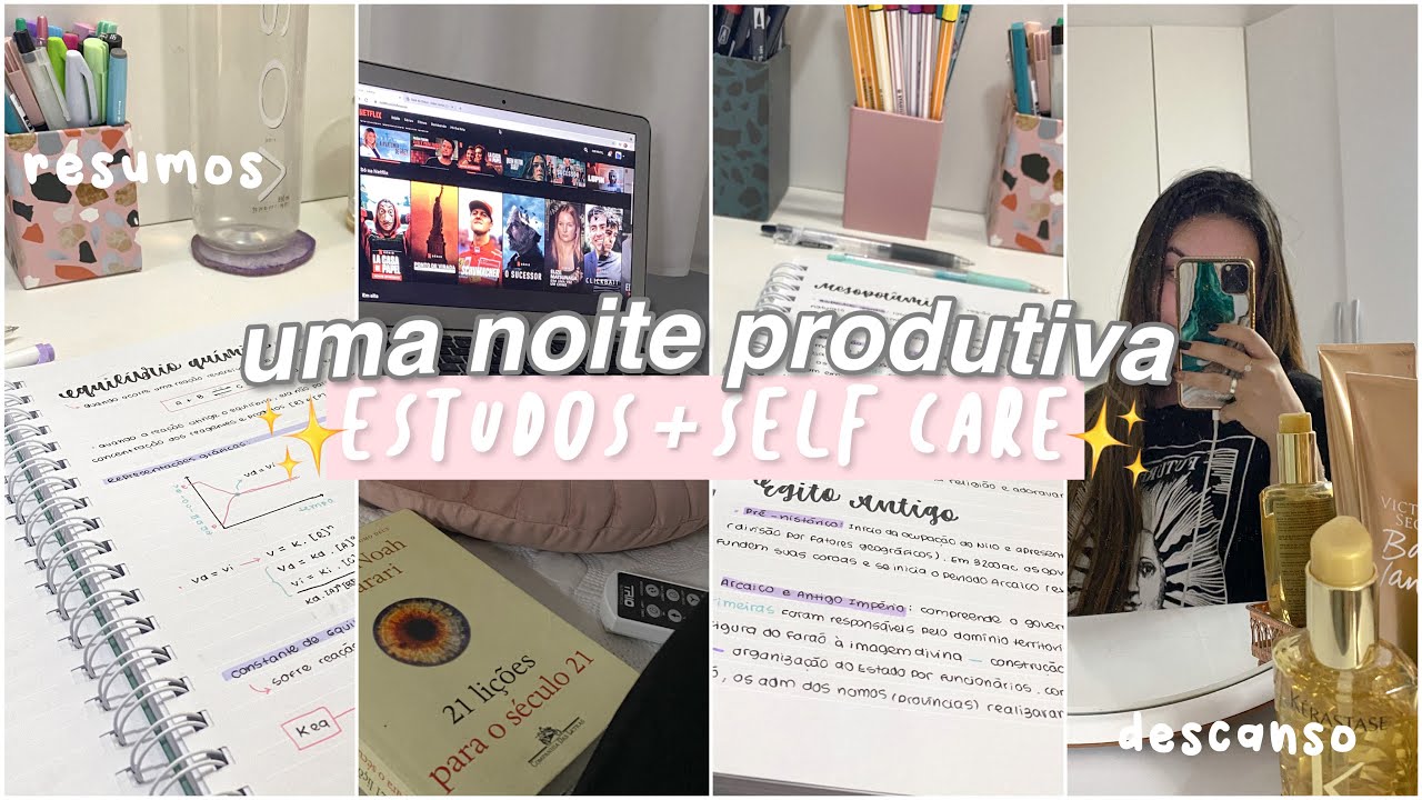 study vlog | uma noite produtiva + self care ♡