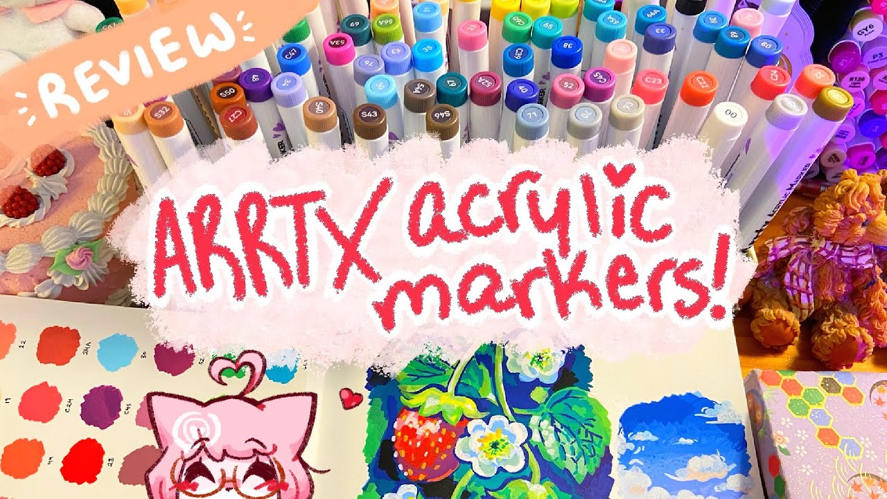 draw with me ✩ trying arrtx acrylic paint markers! 🎨⭐️