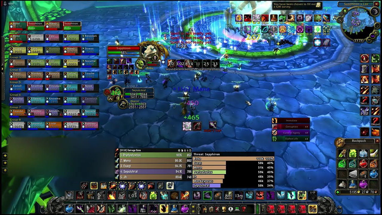 WoW Classic (Anniversary) - Sapph Pre-Patch SM/Ruin Lock (2026-01-15)
