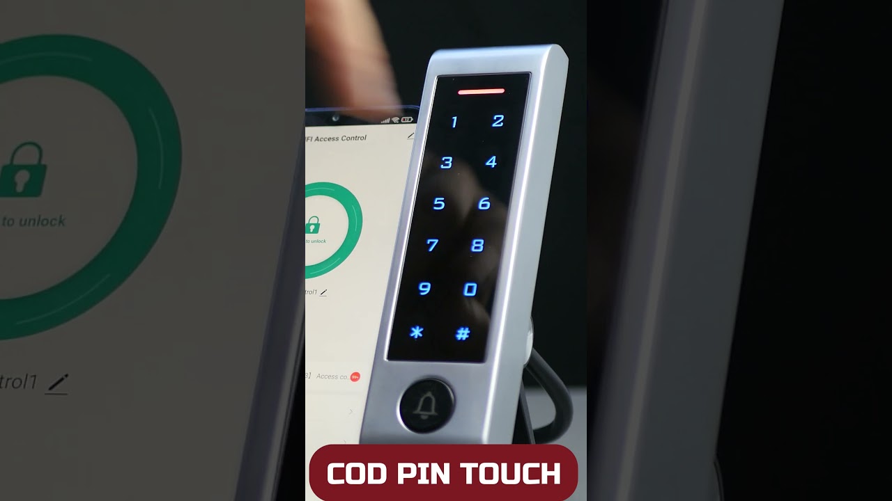 Deschid usa din 3 miscari | Control acces WiFi H4 Secukey #secukey #touch #atutech #wifi #acces