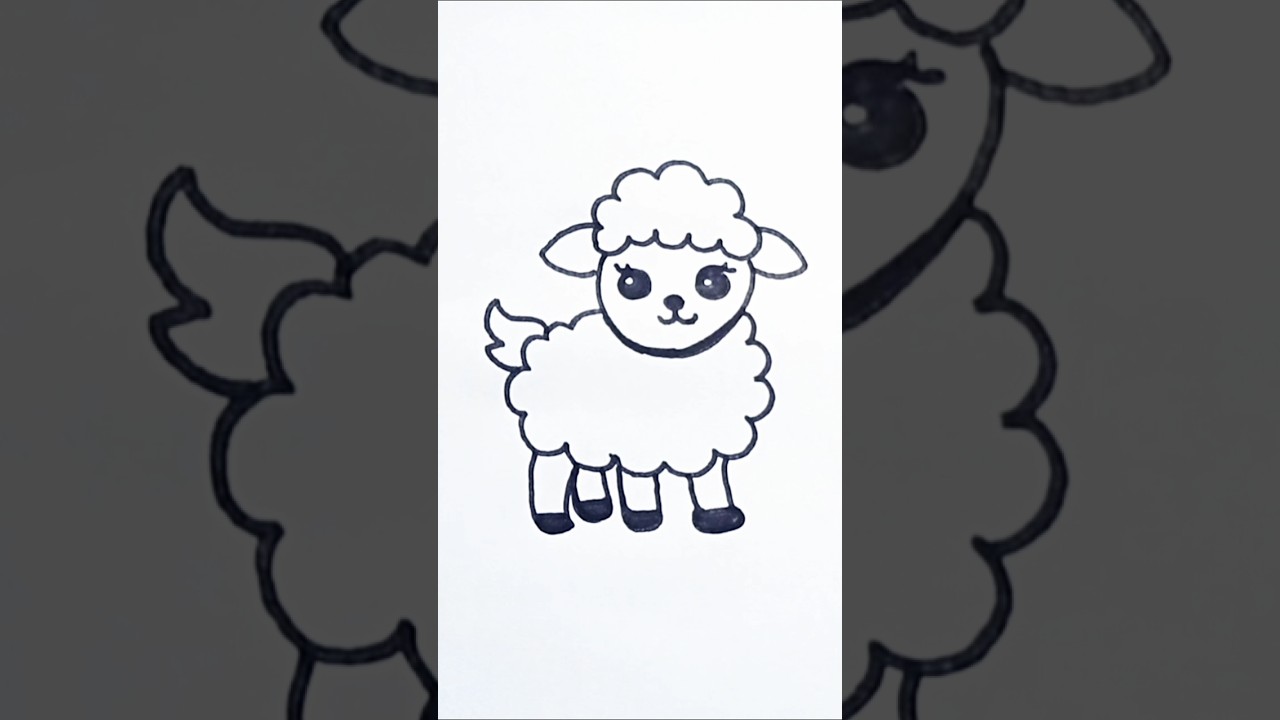 Realistic Sheep Drawing ✏️ | Pencil Sketch Art in 30 Seconds! #drawing #art