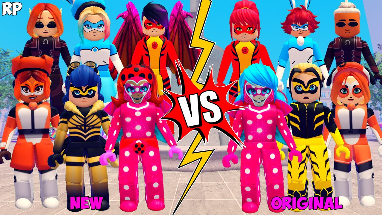 NEW VS ORIGINAL TRANSFORMATION (COMPARISON) NO MIRACULOUS RP - MIRACULOUS ROBLOX!