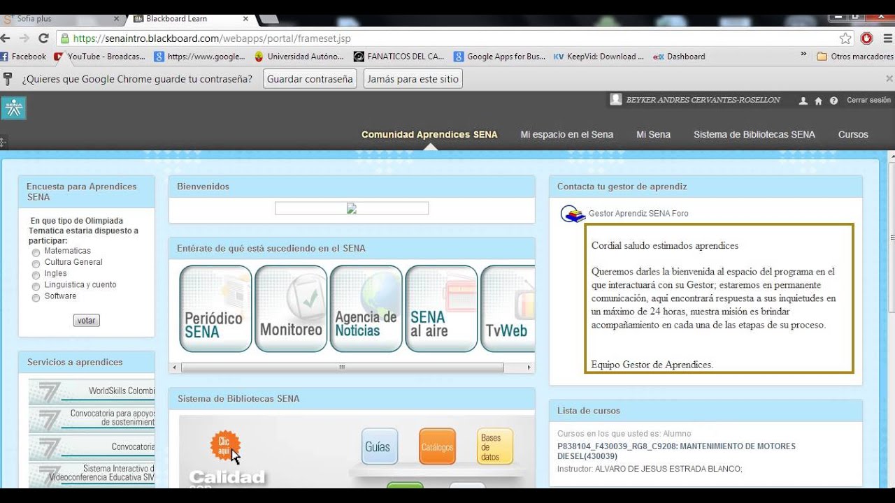 &iquest;Como Ingresar al LMS Blackboard de Sena Sofia Plus?