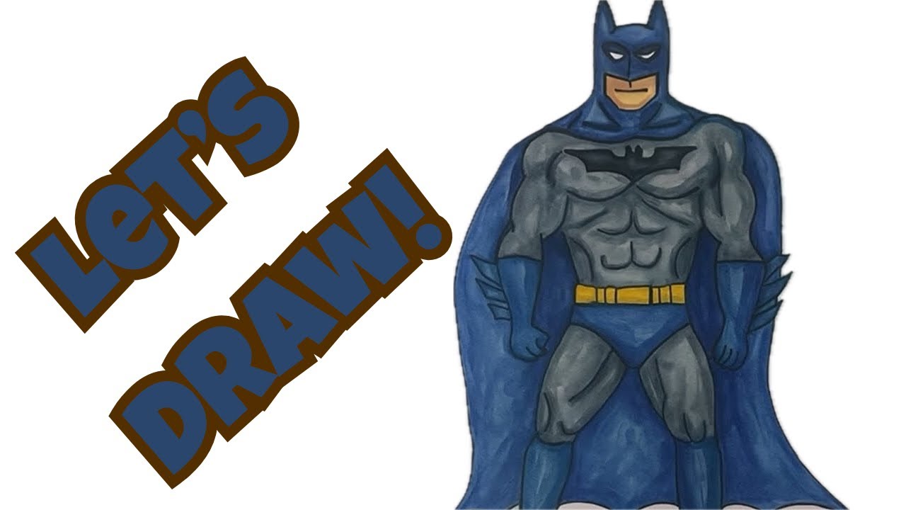 How to Draw Batman in Cartoon Style | Easy Drawing for Kids & Superhero Fans!
