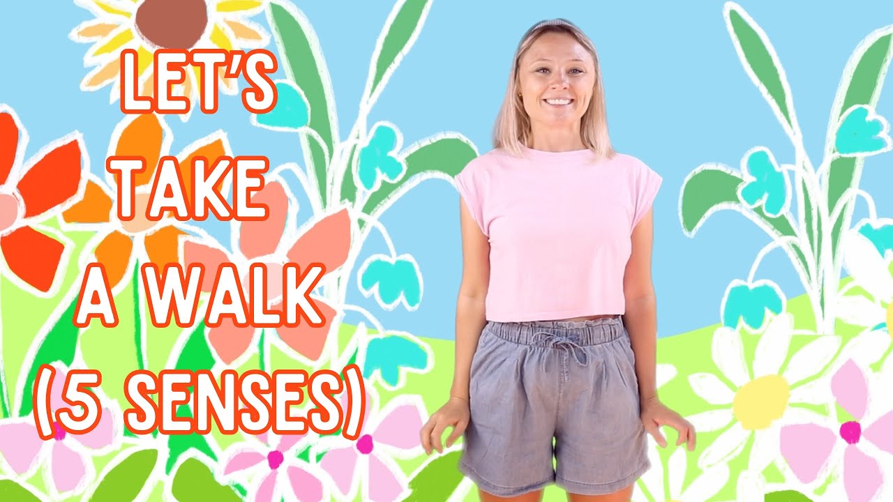 Let's Take A Walk (5 senses song) - Little English | Videos for kids | English for Children | ESL