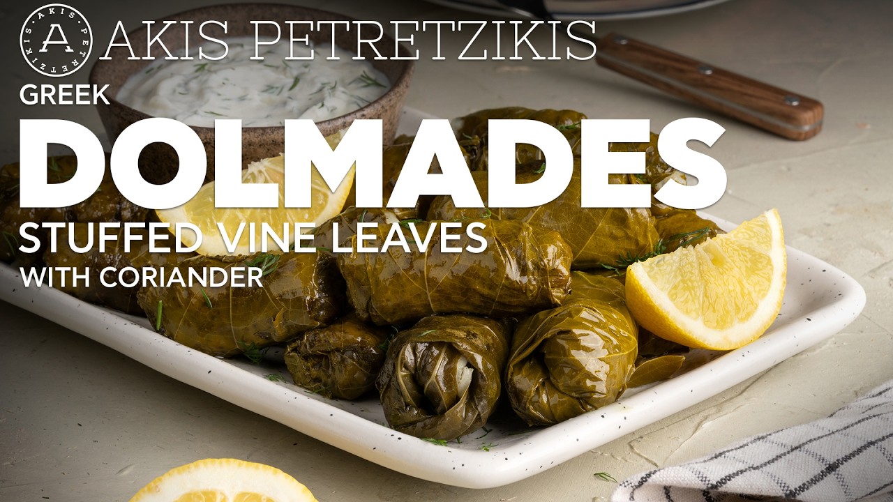 Greek Dolmades - Stuffed Vine Leaves | Akis Petretzikis
