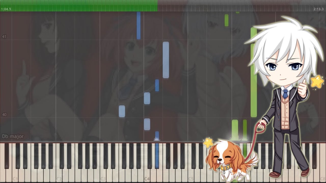 Akai Fuusen - Sunrider Academy [Piano Tutorial +Midi | Sheet]