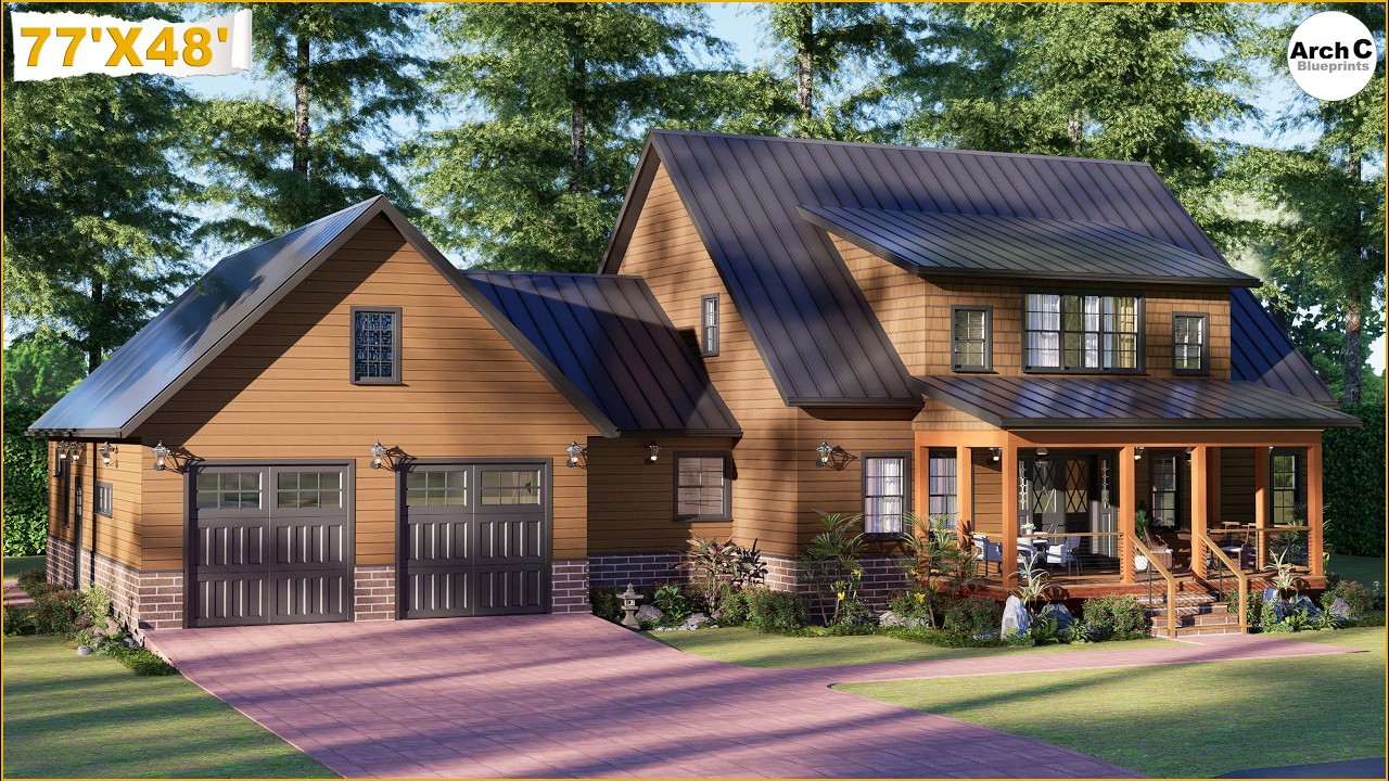 Modern 5-Bedroom Farmhouse with Pool & 2 Master Suites | Dream Family Home Design