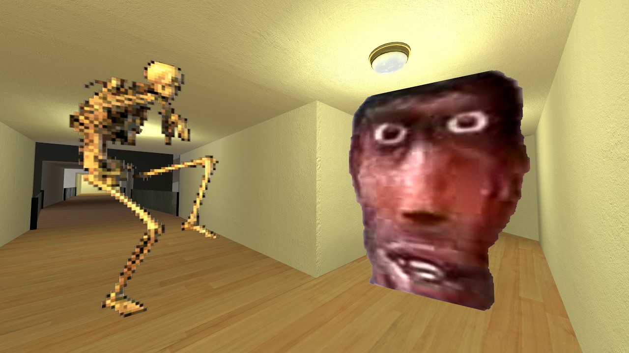 Pixel Skull и Кармен Уинстед Nextbot Gmod
