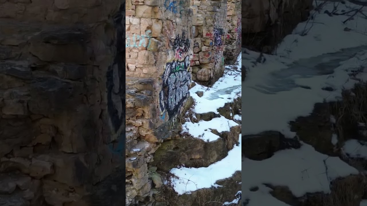 Hanging out at the river #river #ravine #bluffs #outdoors #nature #djidrones #water #rapids #winter