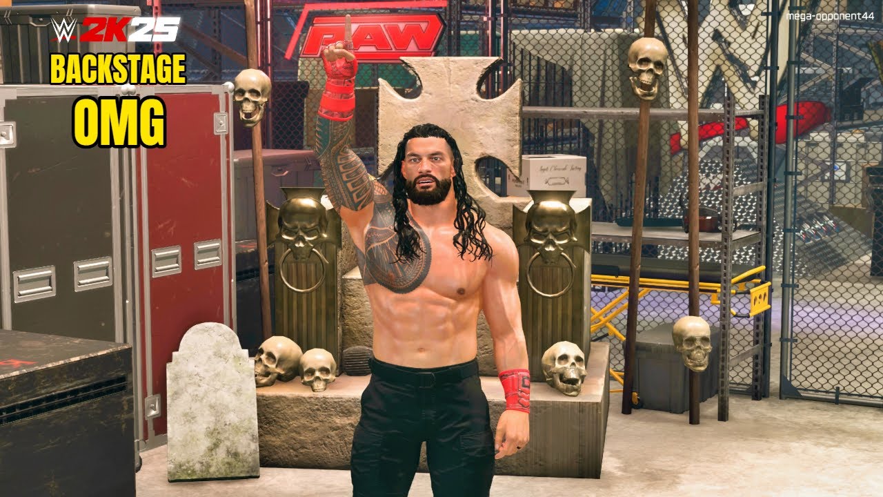 WWE 2K25 NEW Backstage Area OMG Moments Roman Reigns Vs Seth Rollins