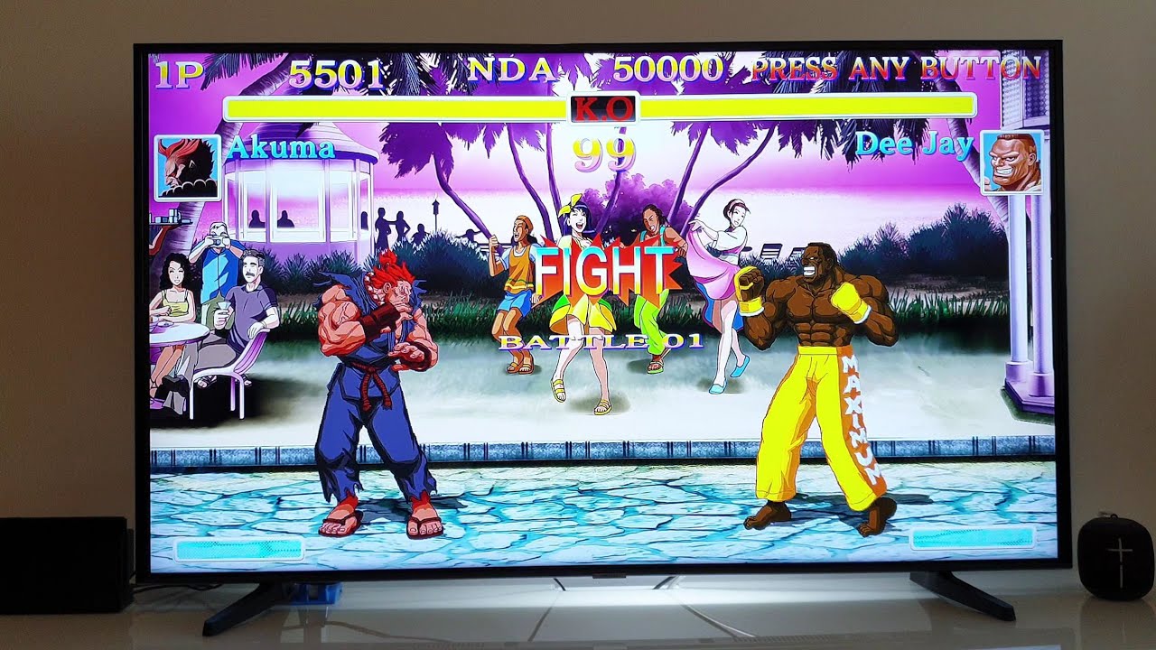 Ultra Street Fighter II: The Final Challengers Nintendo Switch 4K TV HDR10+ Samsung 55NU7093 138cm