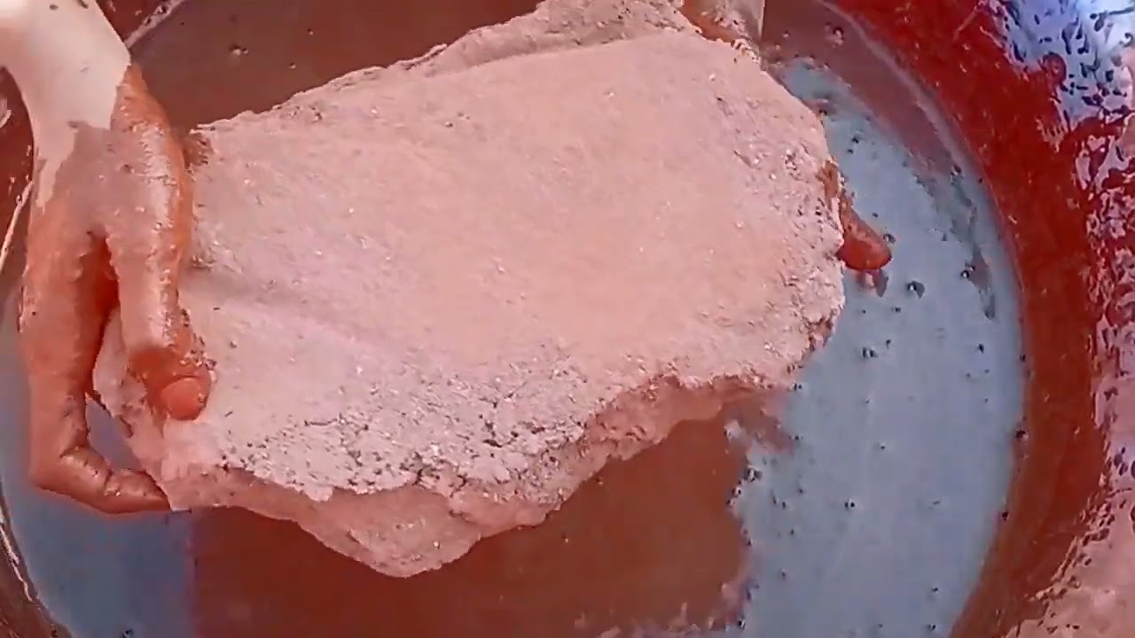 Pure red dirt yummy dipping and crumbling|| 💯 satisfying || ASMR community