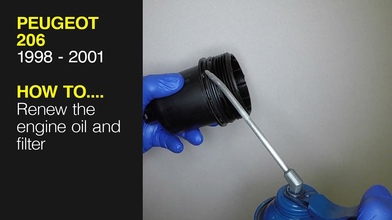 How to Renew the engine oil and filter on the Peugeot 206 1998 to 2001