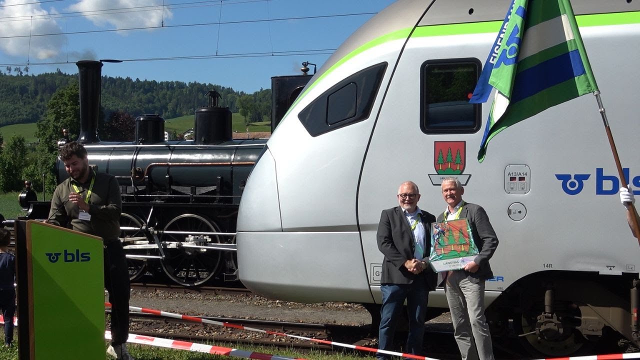 BLS MIKA Zugtaufe - RABe 528 109 in Oberburg