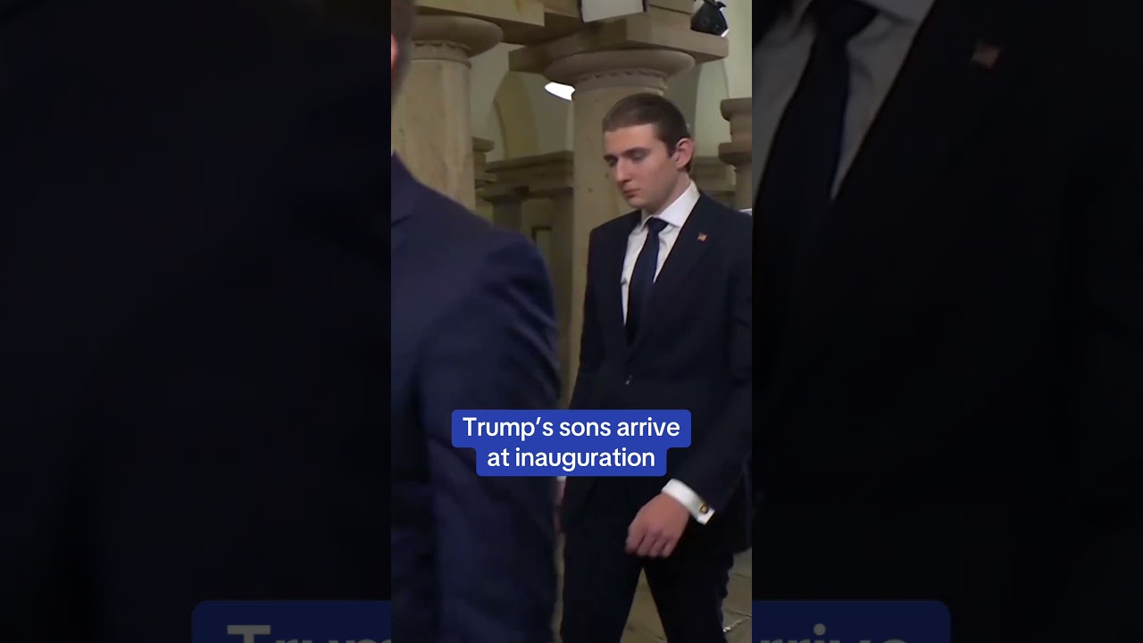 President Trump's sons arrive at inauguration