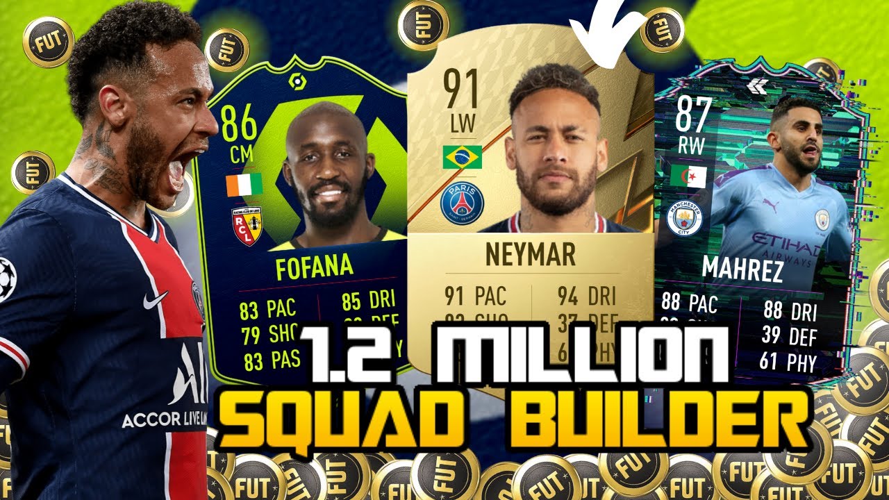 BEST 1.2 MILLION COIN SQUAD BUILDER ON FIFA 22! BROKEN TEAM WITH NEYMAR JR ON FUT 22!