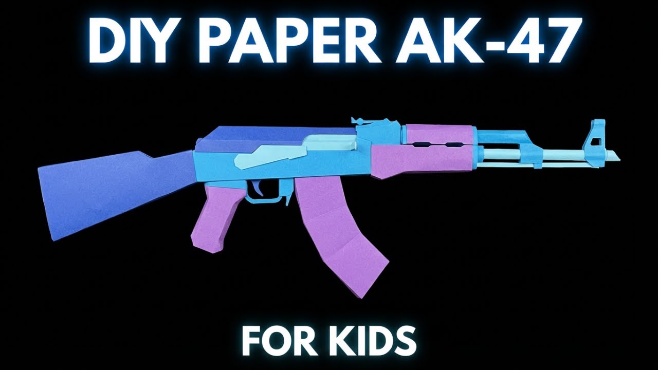 Paper AK47 Gun for Kids | Easy DIY Paper Gun Tutorial | Fold & Forge