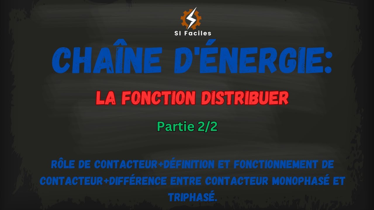 Chaîne d'énergie La fonction «Distribuer» partie 2/2 TCT 2SMB...