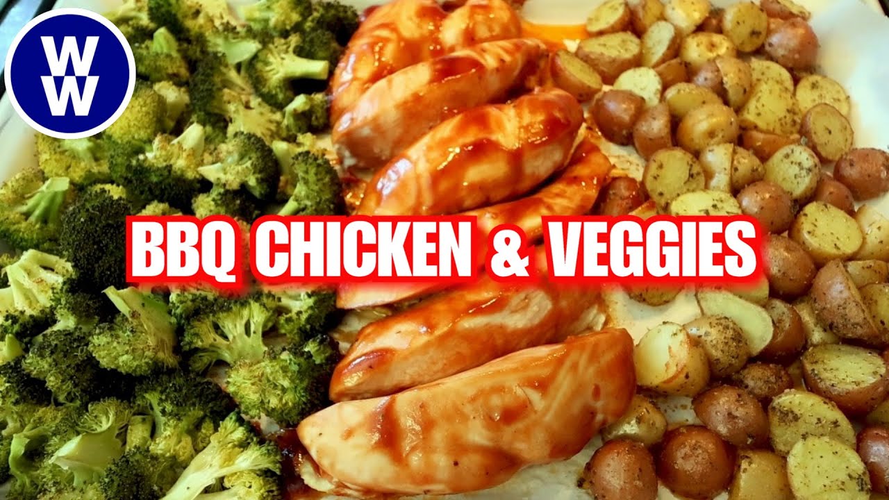 Sheet-Pan BBQ Chicken & Veggies-Weight Watchers Dinner Meal Prep-WW Recipe | With Calories & Macros!