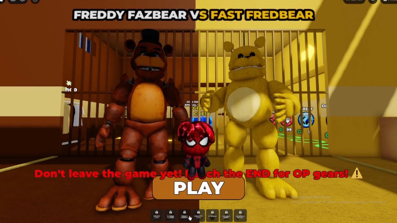 FREDDY FAZBEAR 🐻 VS FAST FREDBEAR ⚡ PRISON RUN! 🚨 | Roblox Obby Gameplay