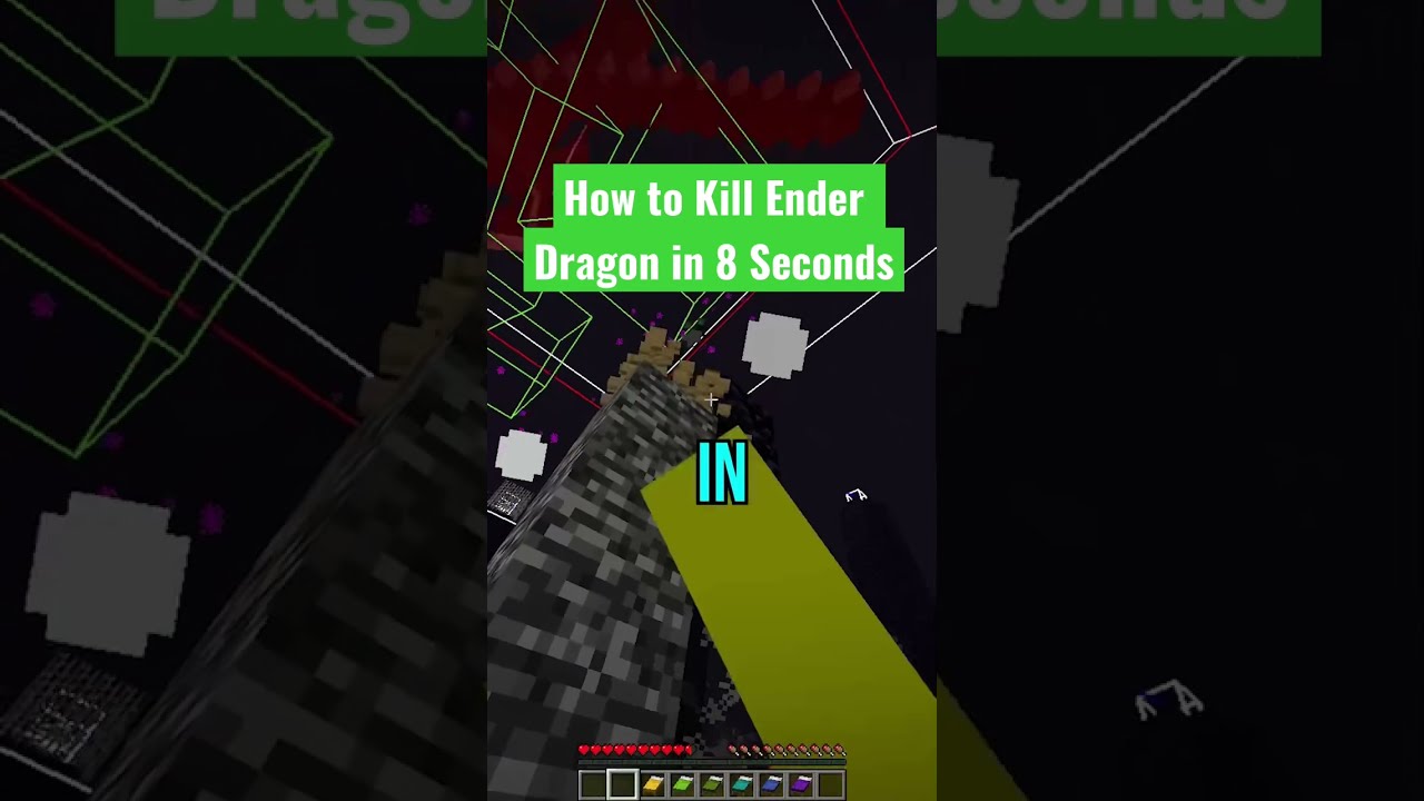How To One Cycle Ender Dragon (Minecraft) #shorts