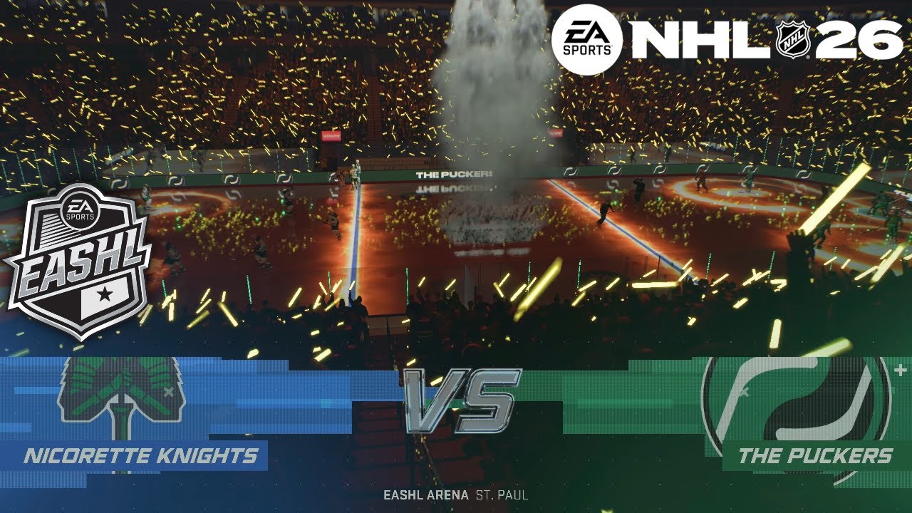 The Puckers vs. Nicorette Knights - NHL 26 EASHL 3v3 Season Play (S3) 2-25-26 (4K HDR)