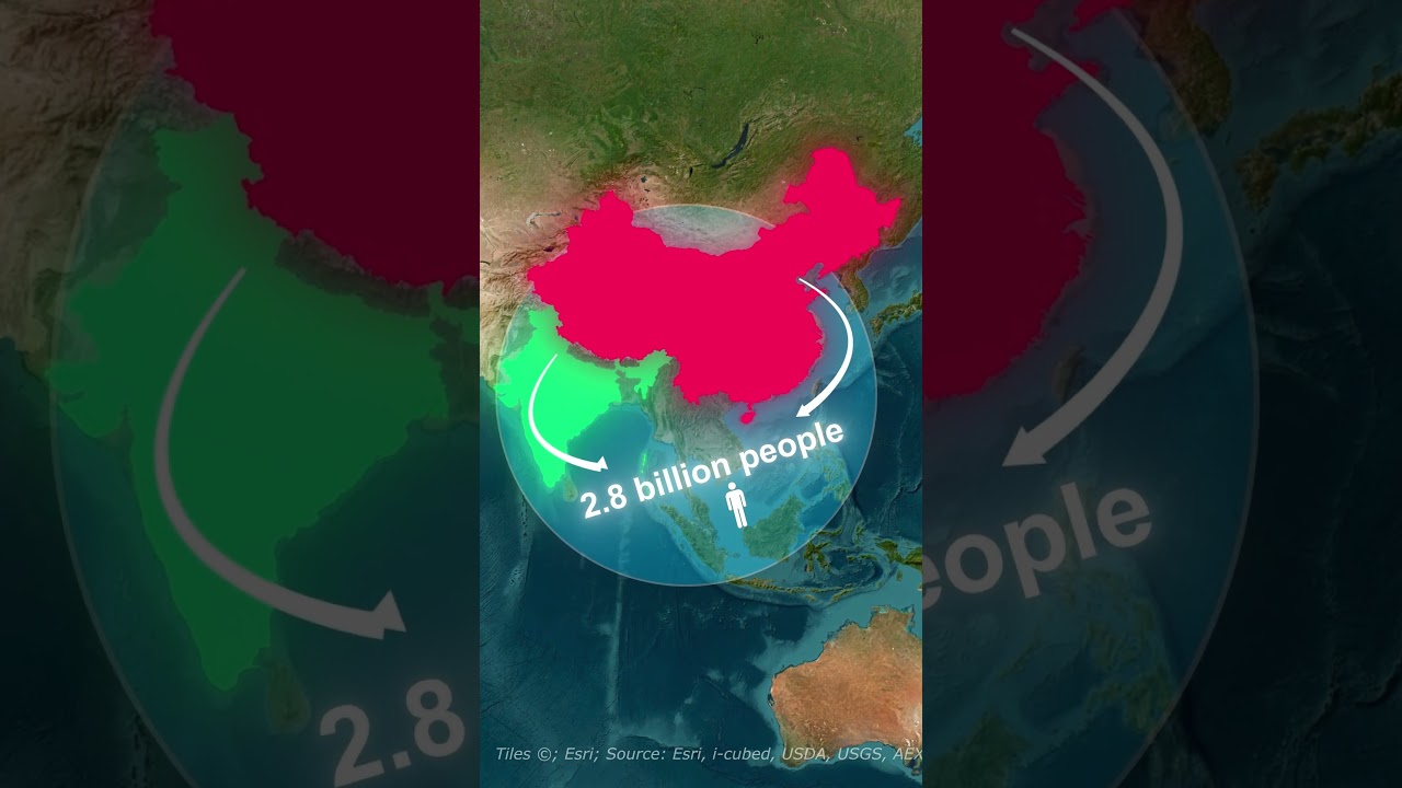 This Small Circle Holds Half the World&rsquo;s Population! 🌍 #geography #map