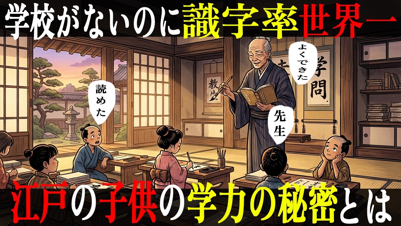 【99%が衝撃を受ける真実】✨江戸時代の識字率は同時代のヨーロッパより高かった ー 西洋が驚愕した教育システムの裏にある秘密✨｜江戸時代｜江戸の教育｜江戸の暮らし