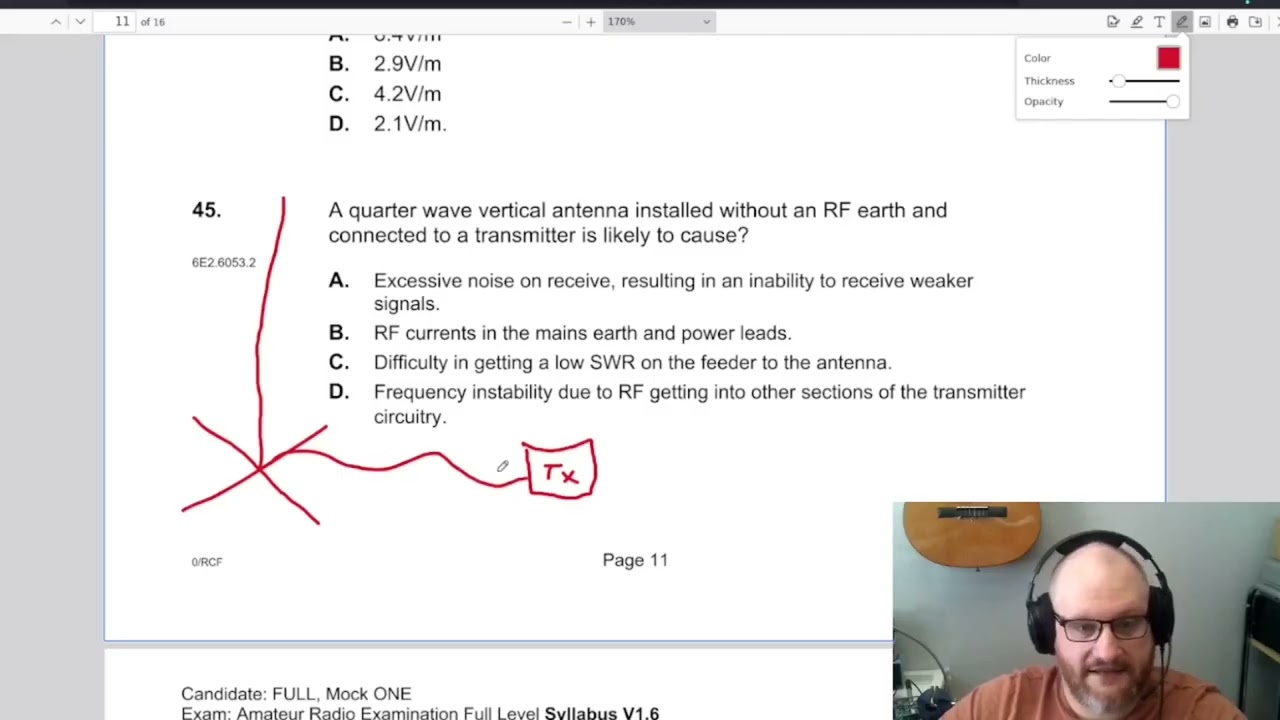 UK Amateur Radio Full Licence Mock 1 RSGB v1.6 Question 45