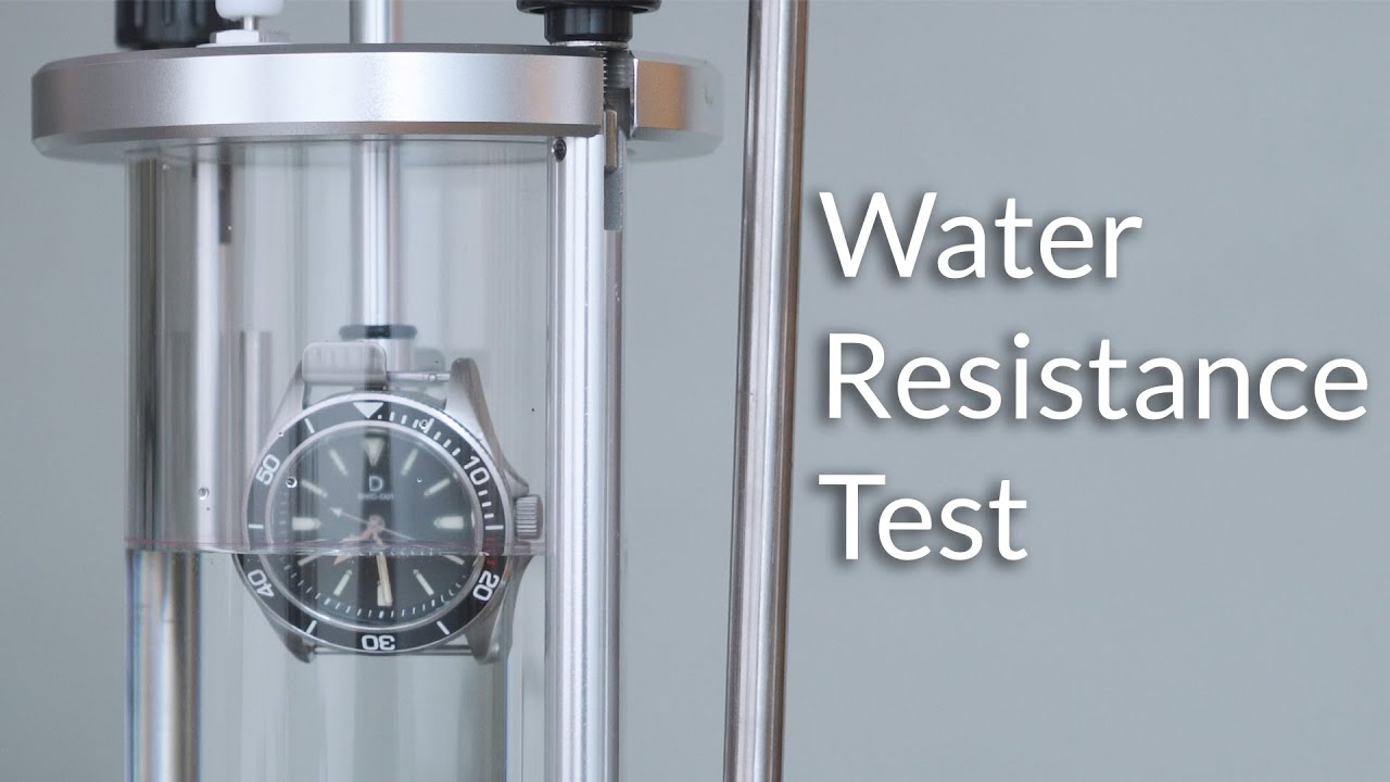 Water resistance watch test with pressure tester