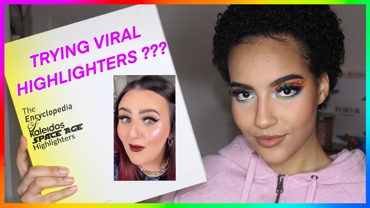 Trying the VIRAL Kaleidos Space Age Highlighters *ps it's a bop* | Makeup Review