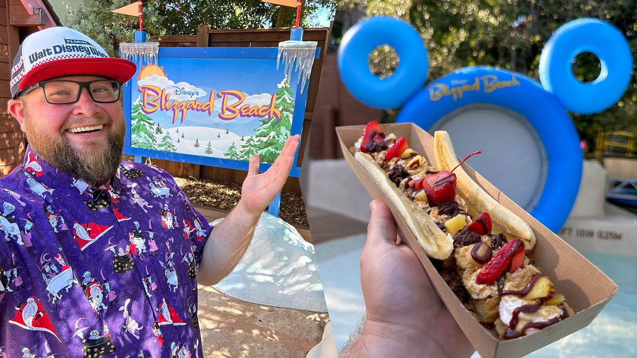 Disney’s Blizzard Beach | World’s Fastest & Tallest Free Fall Water Slide | NEW Food: Water Park
