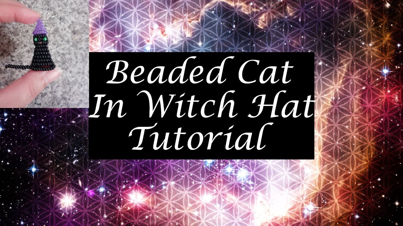 Beaded Cat In Witch Hat Tutorial! Easy Beading Project