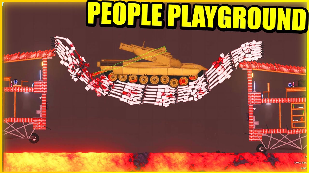 Los Puentes hechos con Humanos Funcionan *a veces - PEOPLE PLAYGROUND | Gameplay Español