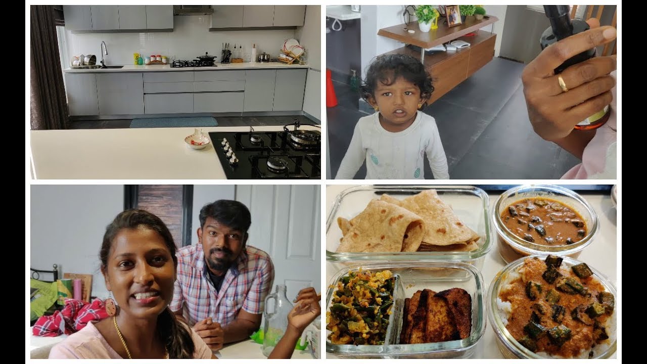 Veg Lunch routine/What i packed for husband's lunch and dinner box/Kitchen cleaning routine