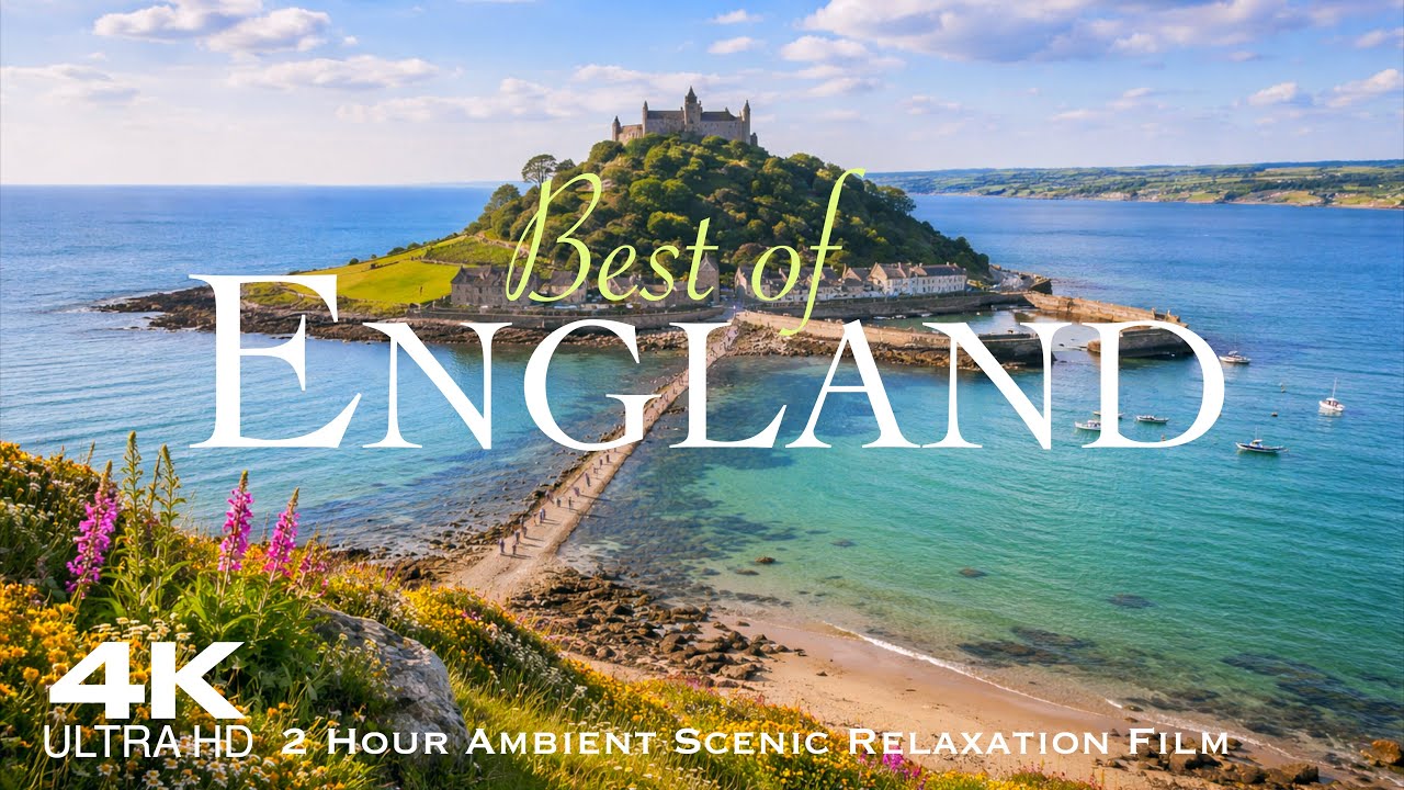 ENGLAND 2026 in 4K 60fps 🏴󠁧󠁢󠁥󠁮󠁧󠁿 2 Hour Drone Aerial with Relaxation Music Dolby Vision