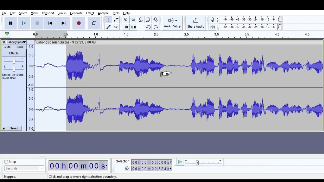 Audacity tool's noise reduction command to filter out recorded noise 2023-09-22AM