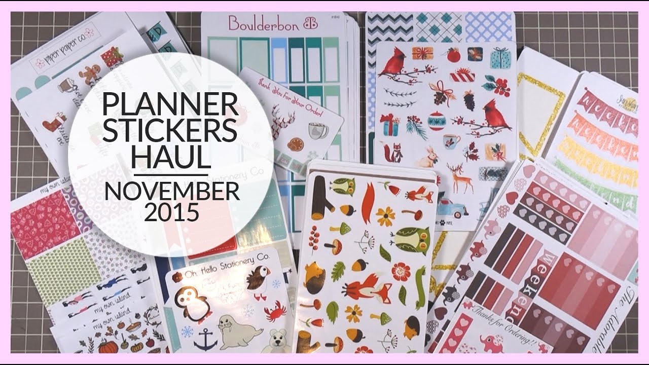 Planner Stickers Haul | November 2015