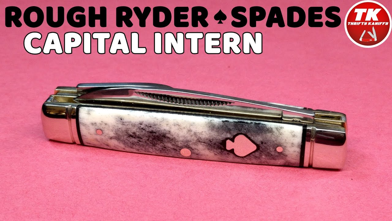 Rough Ryder Spades Black Appaloosa Capital Intern Pocket Knife RR2489
