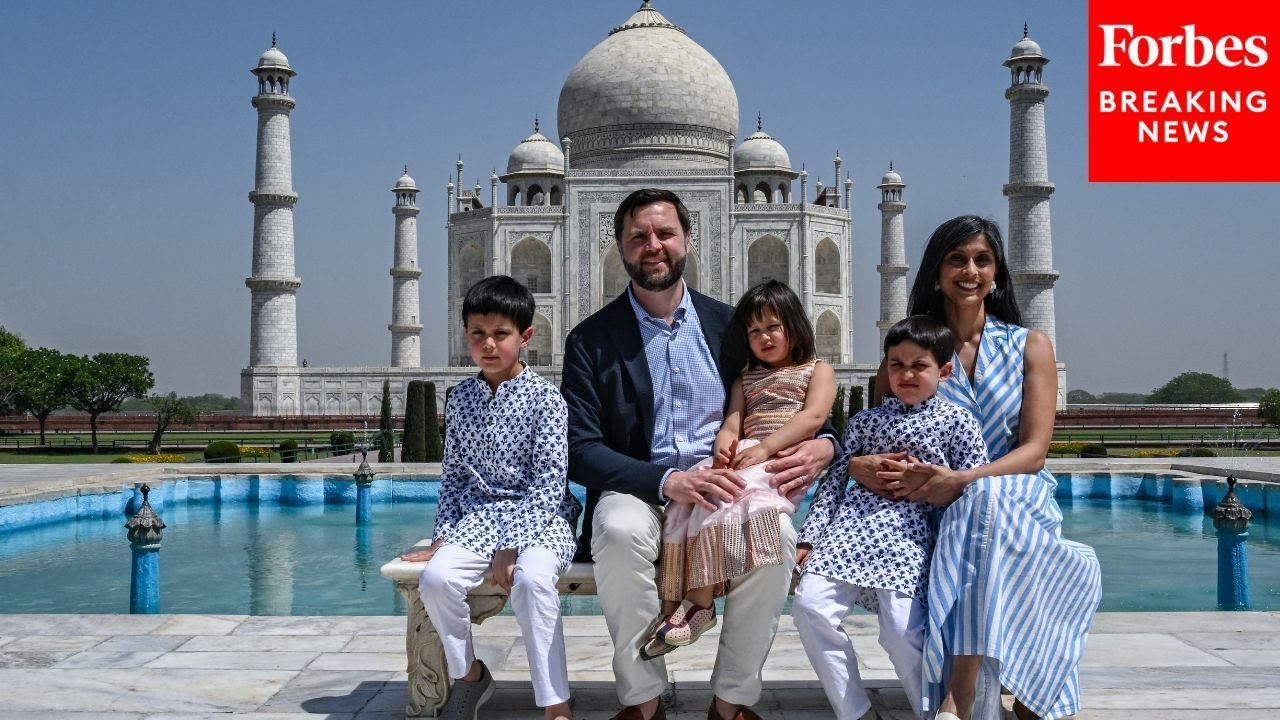 Vice President JD Vance And His Family Visit The Taj Mahal In India