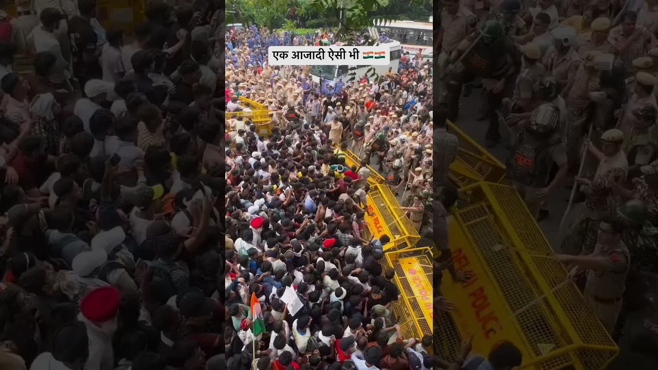 Delhi Police Clash During Protest Video Viral 😡 | CJP Protest #jantarmantar #protest