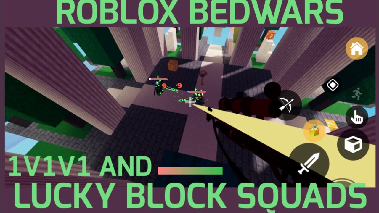 Roblox bedwars 1v1v1 and Lucky block squads